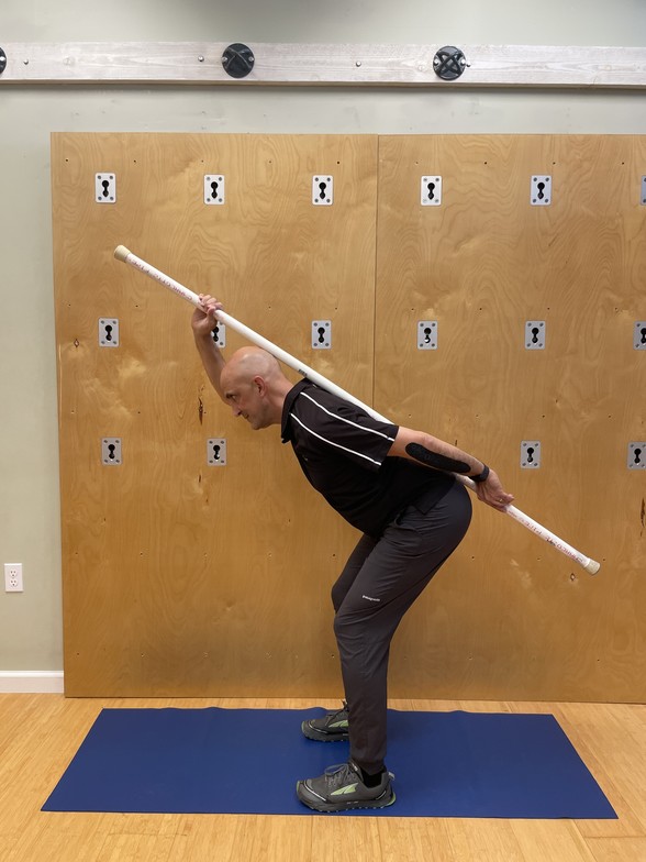 Hip hinging using a Dowel