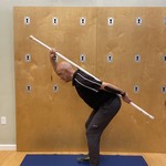 Hip hinging using a Dowel